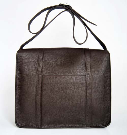 Hermes Steve Togo Leather Messenger Bag Dark Coffee 92111 On Sale - Click Image to Close